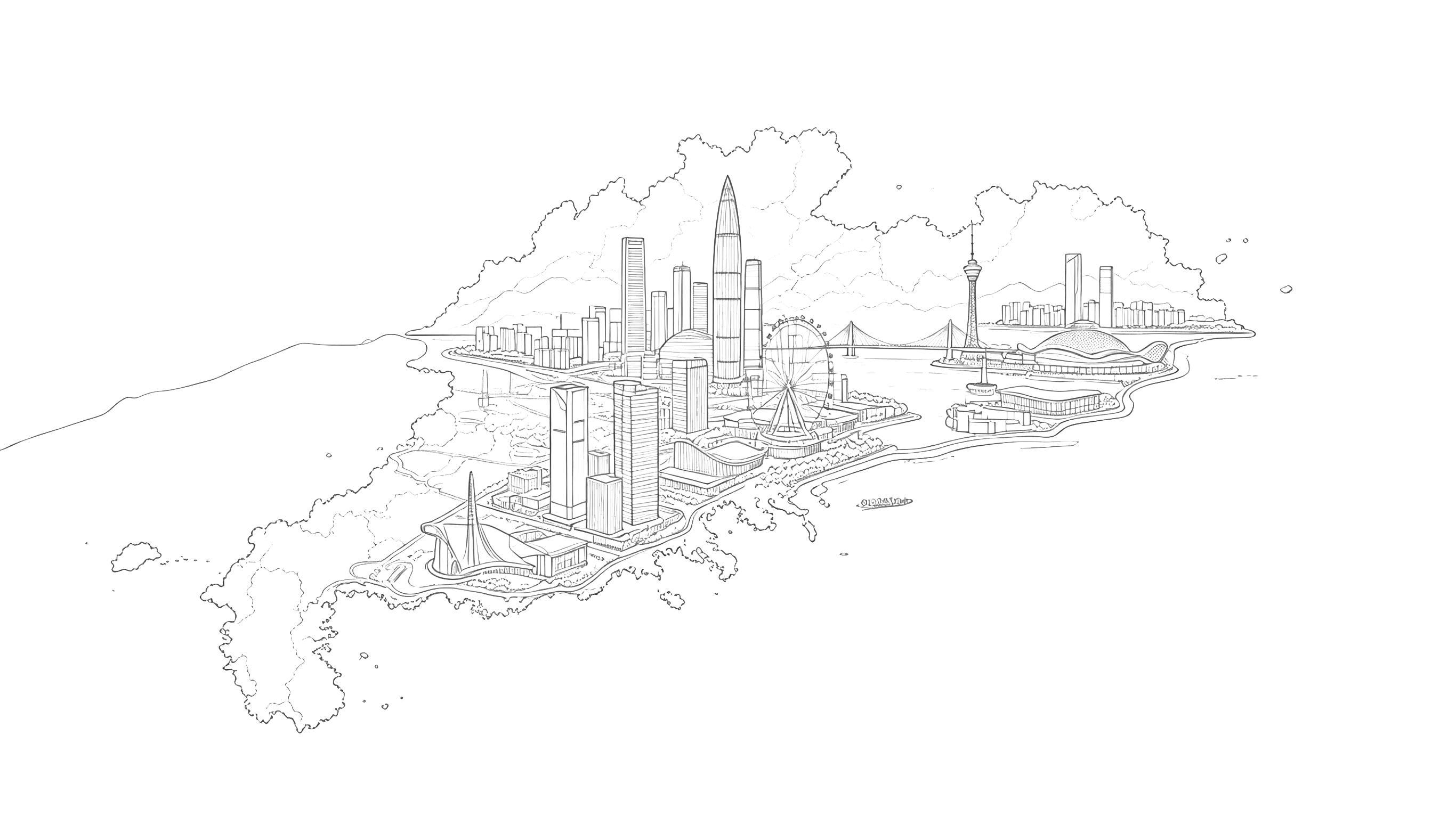 城市与建筑线稿